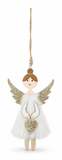 Decorative Hanging Fur Angel – 18cm