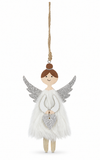 Decorative Hanging Fur Angel – 18cm