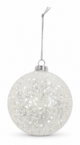 Icy Bead Glass Christmas Bauble 80 mm