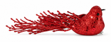 Sequin-Tail Christmas Clip Bird – 21cm