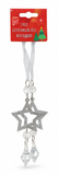 Acrylic Star and Drop Hanging Decorations – 2 Pack
