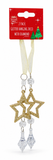 Acrylic Star and Drop Hanging Decorations – 2 Pack