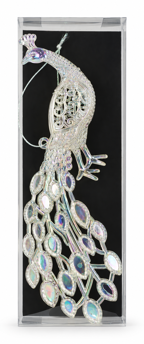 Glitter Peacock Hanging Decoration