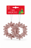 Glitter Hanging Christmas Decorations – 2 Pack