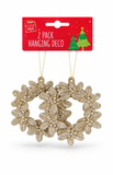 Glitter Hanging Christmas Decorations – 2 Pack