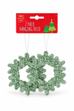 Glitter Hanging Christmas Decorations – 2 Pack