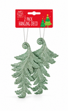 Glitter Hanging Christmas Decorations – 2 Pack