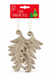 Glitter Hanging Christmas Decorations – 2 Pack