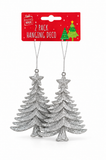 Glitter Hanging Christmas Decorations – 2 Pack