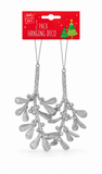 Glitter Hanging Christmas Decorations – 2 Pack