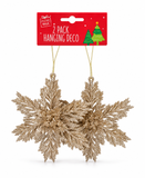 Glitter Hanging Christmas Decorations – 2 Pack
