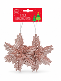 Glitter Hanging Christmas Decorations – 2 Pack