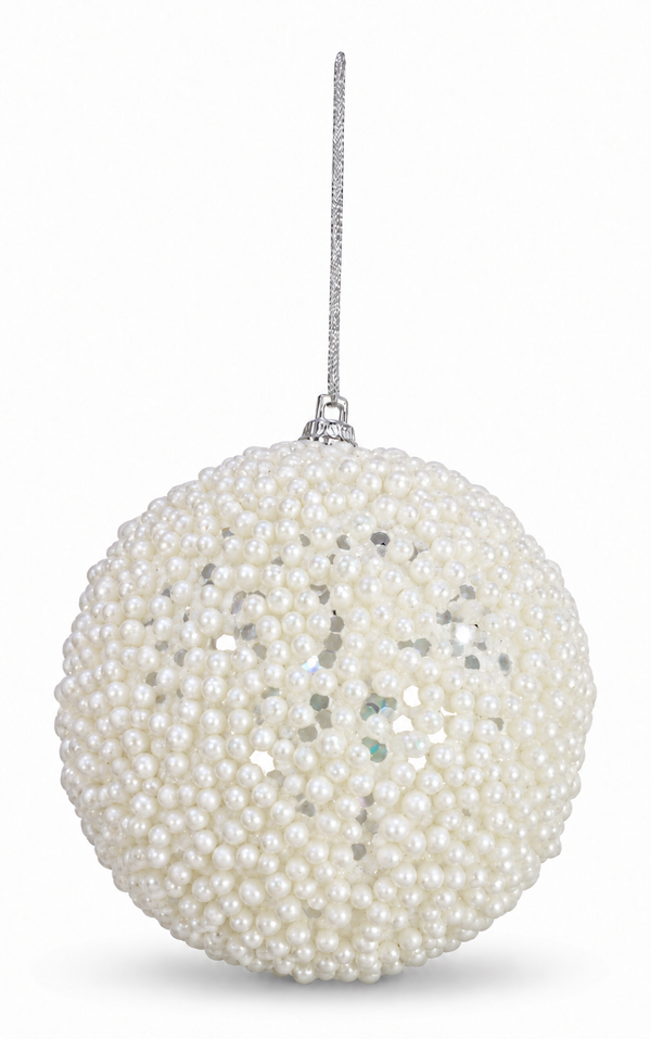 Snowy Christmas Bauble 80 mm