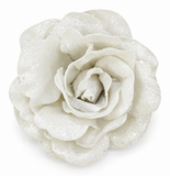 Glitter Rose Clip – Single Bloom