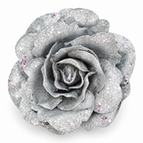 Glitter Rose Clip – Single Bloom