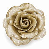 Glitter Rose Clip – Single Bloom
