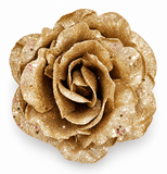 Glitter Rose Clip – Single Bloom