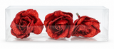 Mini Glitter Rose Clips – 3 Pack