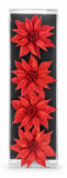 Glitter Poinsettia Clips – 4 Pack