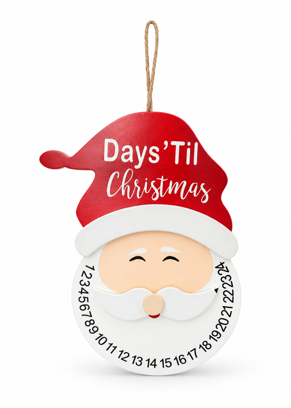 Santa Spinning Moustache Christmas Countdown