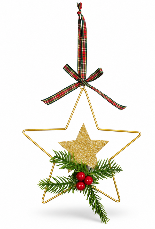 Decorative Hanging Wire Star – 20cm