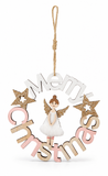 Merry Christmas Angel Wreath Plaque
