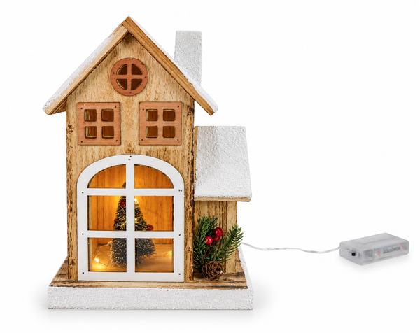 LED Rustic Wooden Christmas House