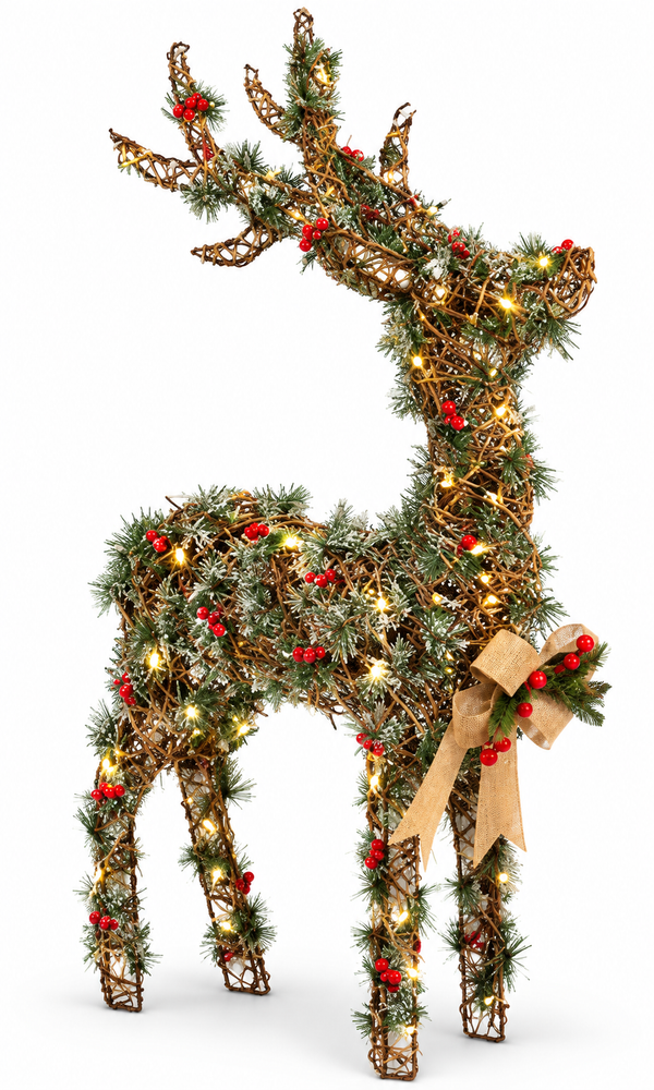 LED Pine-Tip Standing Reindeer 90 cm