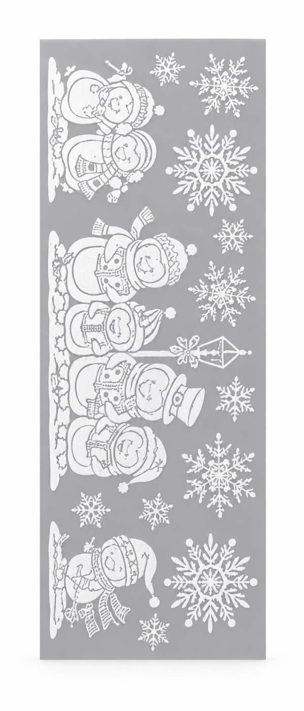 Glitter Snowy White Window Cling Decorations