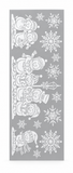 Glitter Snowy White Window Cling Decorations