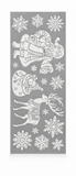 Glitter Snowy White Window Cling Decorations