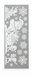 Glitter Snowy White Window Cling Decorations