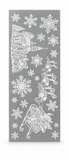 Glitter Snowy White Window Cling Decorations