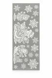 Glitter Snowy White Window Cling Decorations
