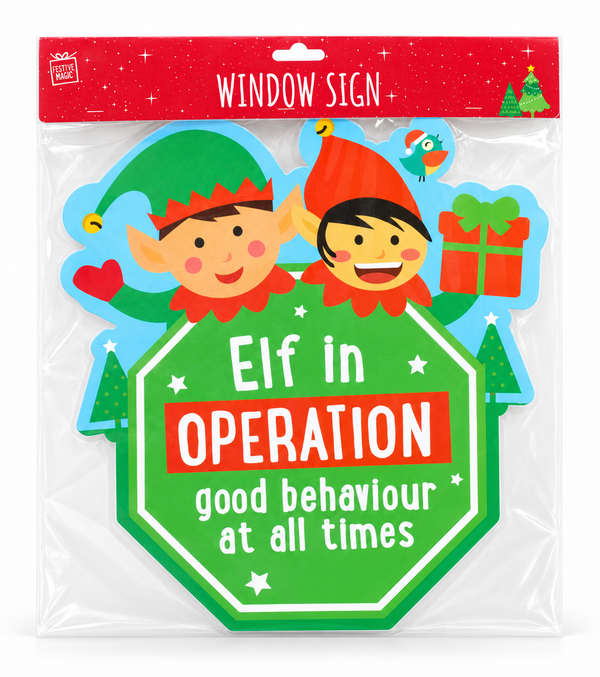 Christmas Character Window Sign