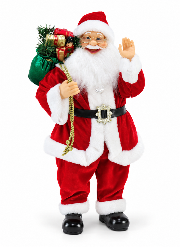 LED Musical Waving Santa Figurine – 60cm
