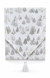 White Foil Christmas Table Runner – 180 cm