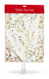 White Foil Christmas Table Runner – 180 cm