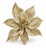 Glitter Poinsettia Clip – 20cm