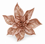 Glitter Poinsettia Clip – 20cm