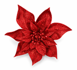 Glitter Poinsettia Clip – 20cm