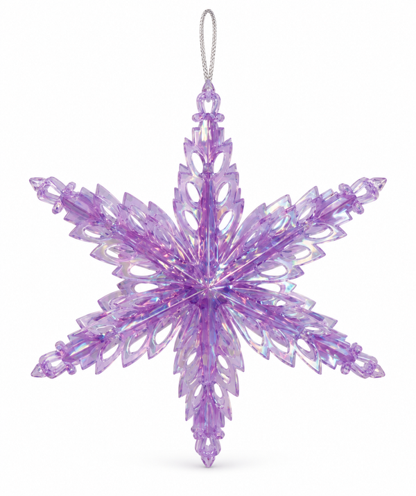 Iridescent Snowflake Hanging Decoration