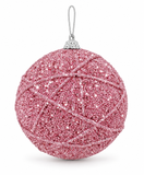 Glitter String Christmas Bauble 80 mm