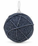 Glitter String Christmas Bauble 80 mm