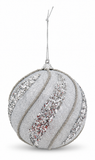 Glitter Swirl Christmas Bauble 100 mm