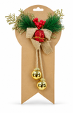 Festive Foliage and Bell Hanging Decoration