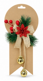 Festive Foliage and Bell Hanging Decoration