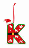 Santa-Style Alphabet Hanging Ornament
