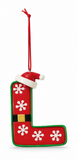 Santa-Style Alphabet Hanging Ornament