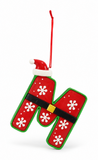 Santa-Style Alphabet Hanging Ornament
